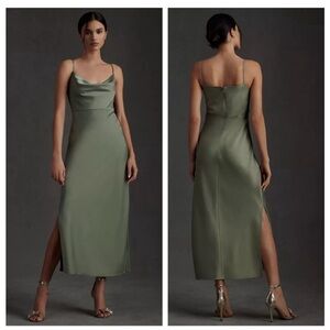 BHLDN Sleek olive Midi Dress